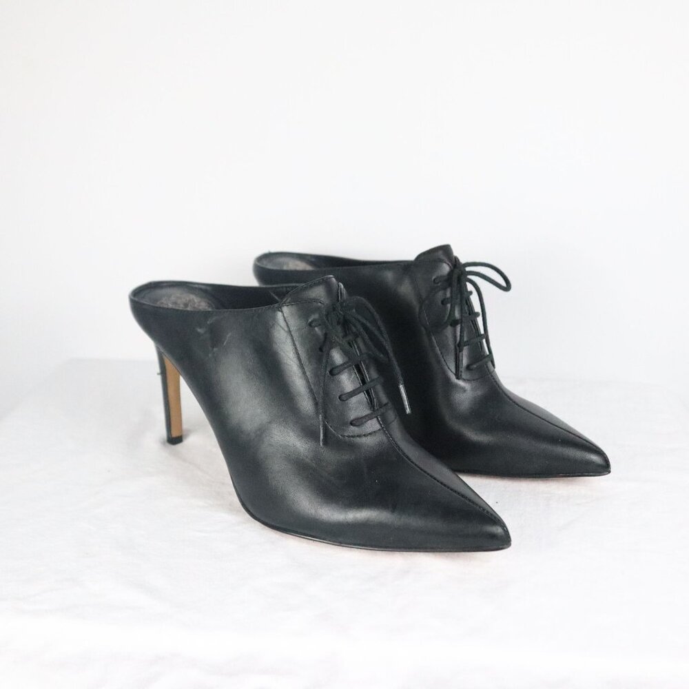 Woman's Vince Camuto Leather Lace Up Mules Sz 8